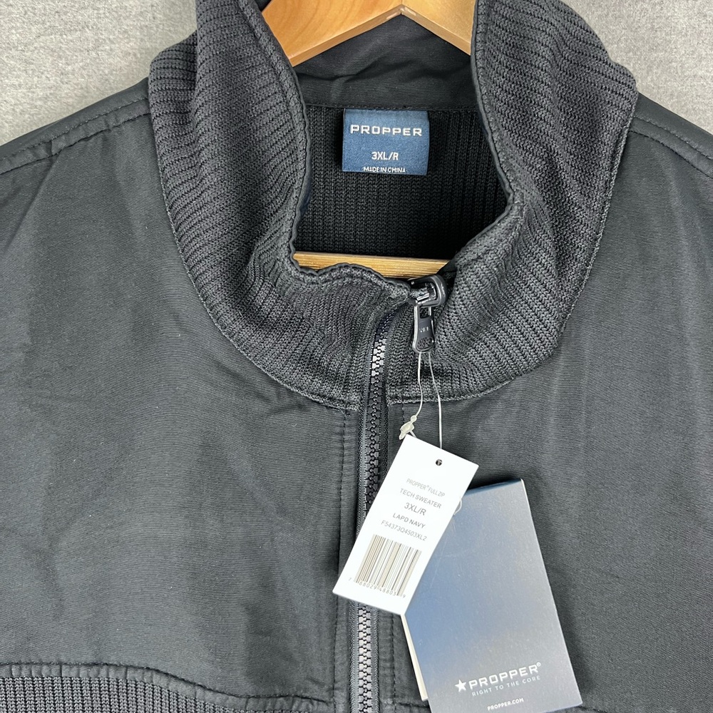 Propper Men’s Multipocket Full Zip Tech Navy Swea… - image 2
